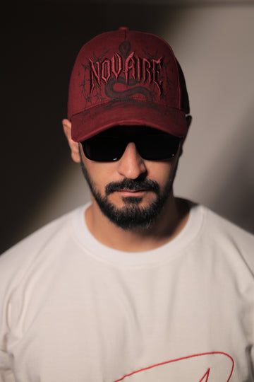 Snake distressed cap
